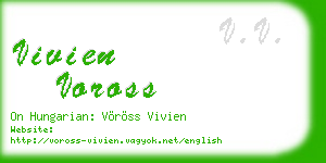 vivien voross business card