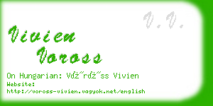 vivien voross business card